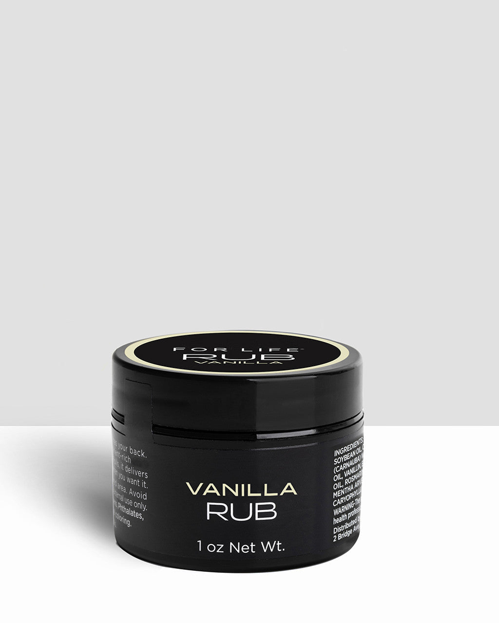 Vanilla scented hemp rub