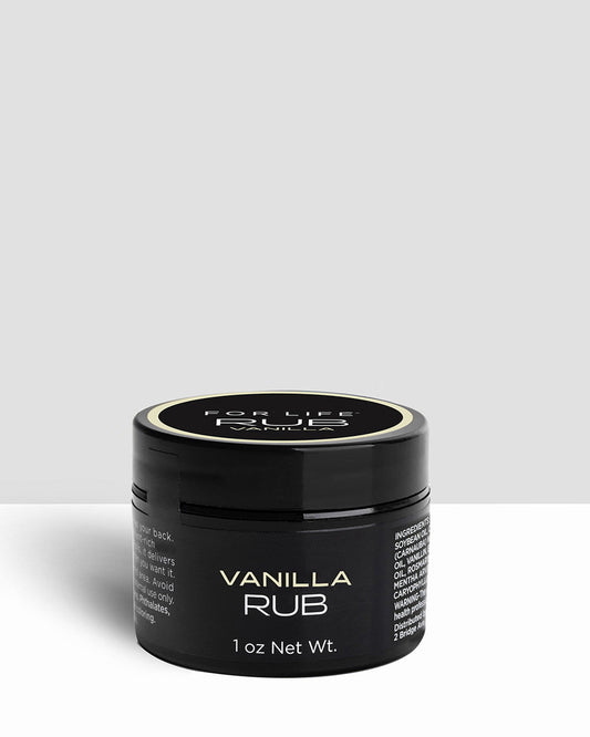 Vanilla scented hemp rub