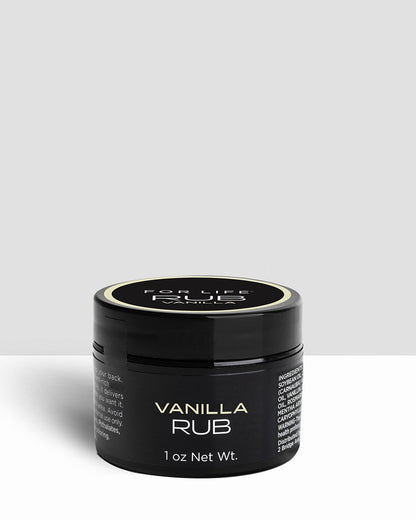 Vanilla scented hemp rub